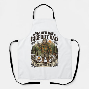 Vatertag Bigfoot Dad Shirt Woodland Papa Retro G Schürze