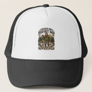 Vatertag Bigfoot Dad Shirt Woodland Papa Retro G Truckerkappe