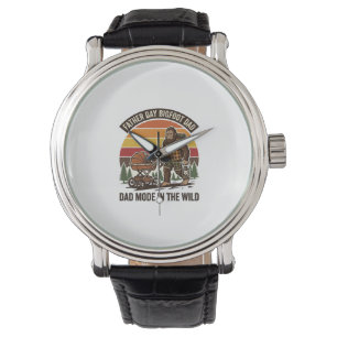 Vatertag Bigfoot Papa Shirt Camping Legende Vater Armbanduhr