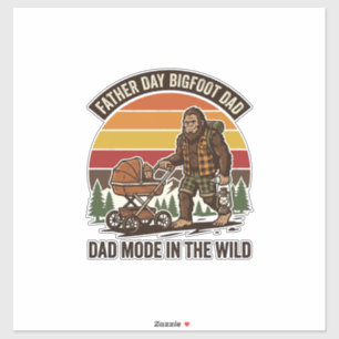 Vatertag Bigfoot Papa Shirt Camping Legende Vater Aufkleber