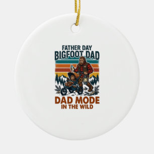 Vatertag Bigfoot Papa Shirt Camping Legende Vater Keramik Ornament