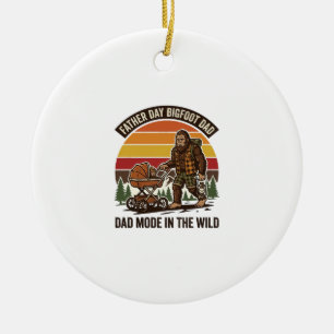 Vatertag Bigfoot Papa Shirt Camping Legende Vater Keramik Ornament