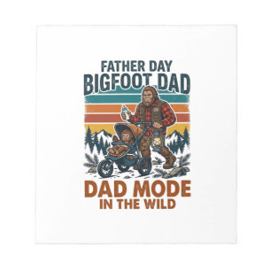 Vatertag Bigfoot Papa Shirt Camping Legende Vater Notizblock