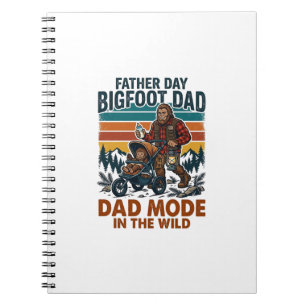 Vatertag Bigfoot Papa Shirt Camping Legende Vater Notizblock