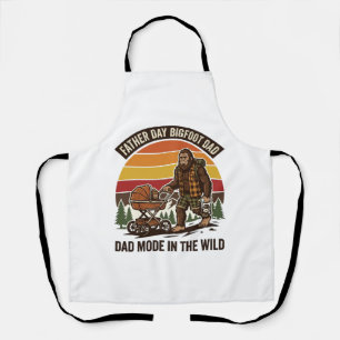 Vatertag Bigfoot Papa Shirt Camping Legende Vater Schürze