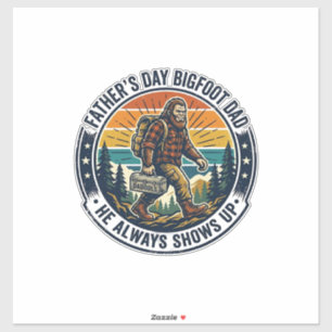 Vatertag Bigfoot Papa Shirt Lustiger Wald Legende Aufkleber