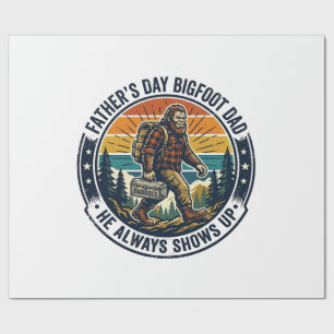 Vatertag Bigfoot Papa Shirt Lustiger Wald Legende Geschenkpapier