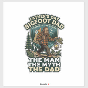 Vatertag Bigfoot Papa Shirt Stark Ruhig Zuverlässi Aufkleber