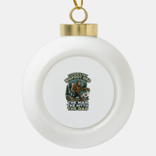 Vatertag Bigfoot Papa Shirt Stark Still Zuverlässi Keramik Kugel-Ornament