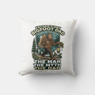 Vatertag Bigfoot Papa Shirt Stark Still Zuverlässi Kissen
