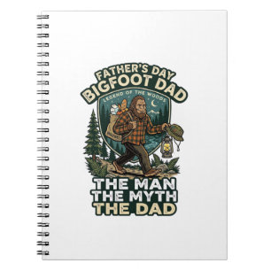 Vatertag Bigfoot Papa Shirt Stark Still Zuverlässi Notizblock