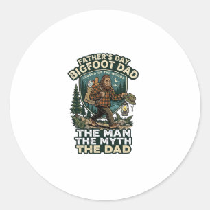 Vatertag Bigfoot Papa Shirt Stark Still Zuverlässi Runder Aufkleber