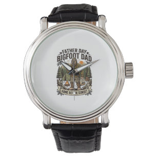 Vatertag Bigfoot Papa Shirt Woodland Papa Retro G Armbanduhr