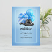 Vatertag Blau Feiertagskarte (Stehend Vorderseite)