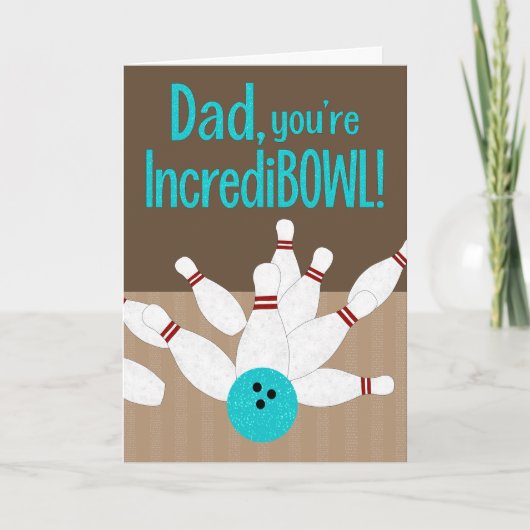Vatertag Bowling Karte (Vorderseite)