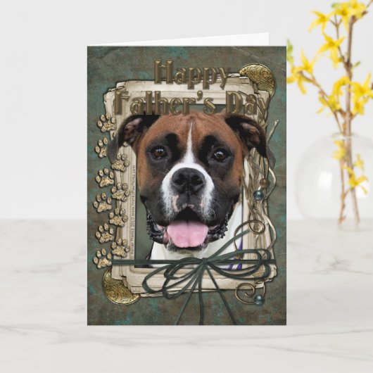 Vatertag - Boxer - Vindy Karte (Gelbe Blume)