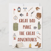 Vatertag Camping Zitat Karte (Vorderseite)