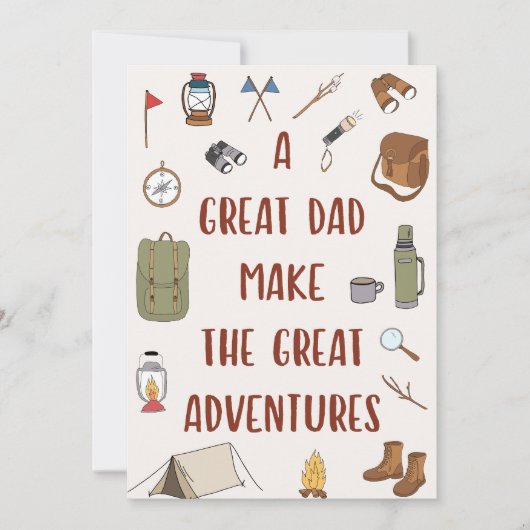 Vatertag Camping Zitat Karte (Vorderseite)