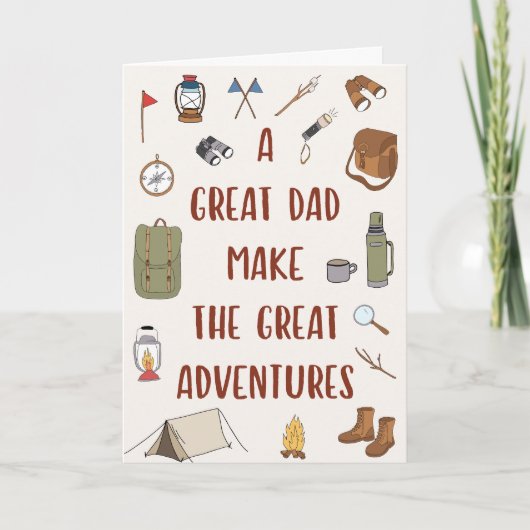 Vatertag Camping Zitat Karte (Vorderseite)