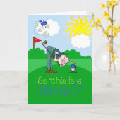 Vatertag Card Golf Birdie Karte (Gelbe Blume)