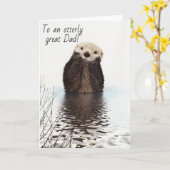 Vatertag Card Otter Karte (Gelbe Blume)