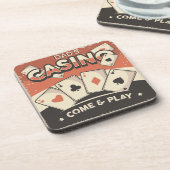 Vatertag Casino Poker Karten Getränkeuntersetzer (Linke Seite)