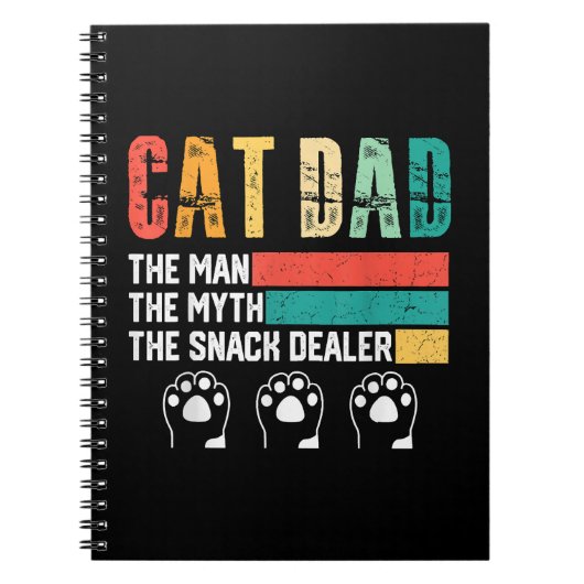 Vatertag Cat Vater Notizblock (Vorderseite)