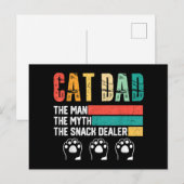 Vatertag Cat Vater Postkarte (Vorne/Hinten)