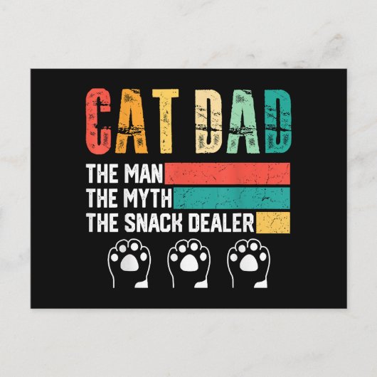 Vatertag Cat Vater Postkarte (Vorderseite)