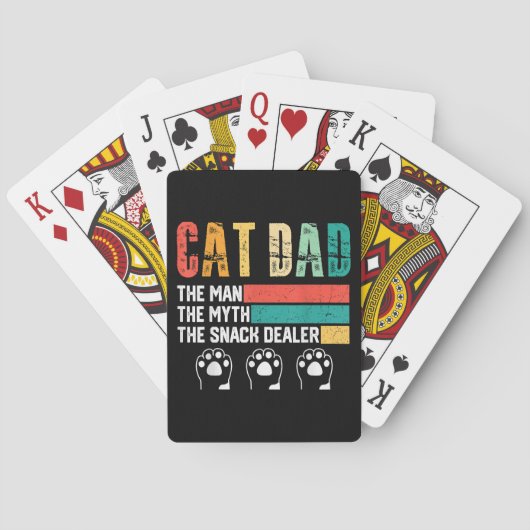Vatertag Cat Vater Spielkarten (Rückseite)
