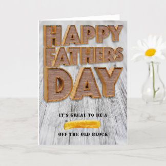 Vätertag Chip aus dem alten Block Karte