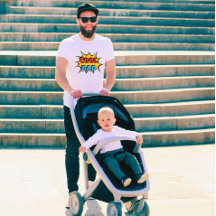 Vatertag Comic Buch Stil Cooler Vater Mens