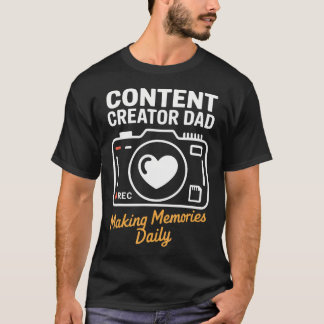 Vatertag - Content Creator Dad beim Erstellen T-Shirt