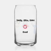 Vatertag Cooler Vater Spaß Vater Individuelle Name Dosenglas (Rückseite)