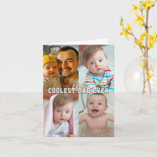Vatertag Coolster Vater Aller Zeiten Baby-Fotocoll Karte