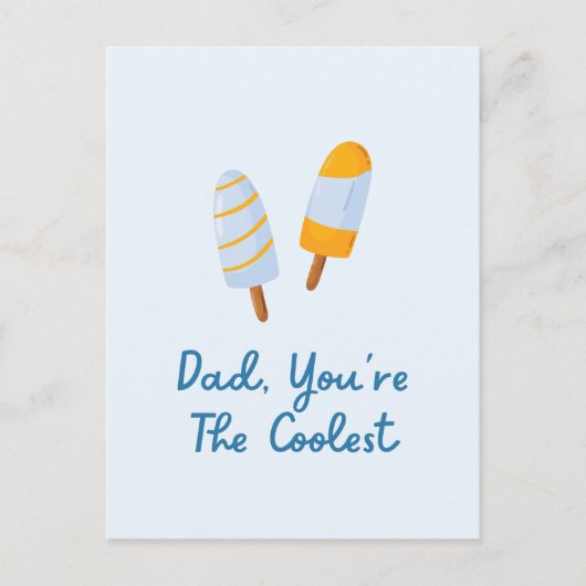 Vatertag Coolster Vater Zitat Postkarte (Vorderseite)