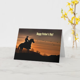 Vatertag Country Western Cowboy Sonnenuntergang Pf Karte