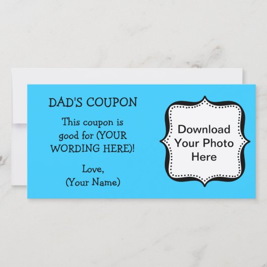 Vatertag COUPON FÜR VATER (Vorderseite)
