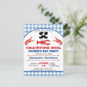 Vatertag Crawfish Boil Einladungen zu einfachem Fo (Stehend Vorderseite)