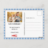 Vatertag Crawfish Boil Einladungen zu einfachem Fo (Rückseite)