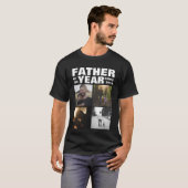 Vatertag Custom Family Foto Collage Black T-Shirt (Vorne ganz)