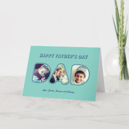Vatertag Custom Foto Alphabet Letter Word Vater Feiertagskarte