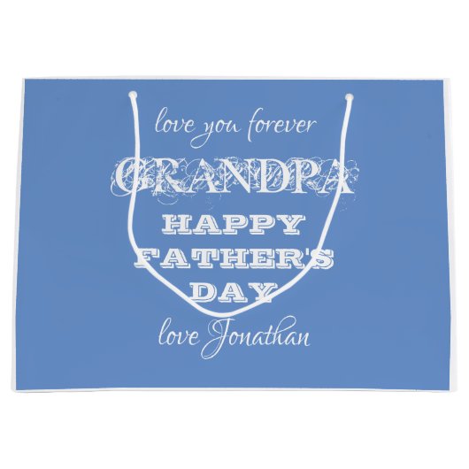 Vatertag Custom Modern Niedlich Opa Geschenktasche Große Geschenktüte (Vorderseite)