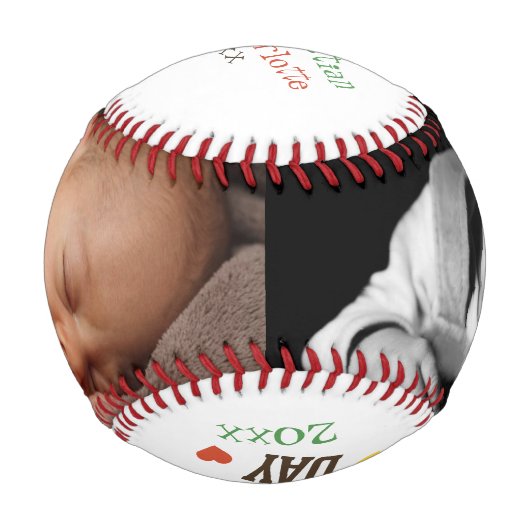 Vatertag Custom Personalisiert Baseball (Vorderseite)