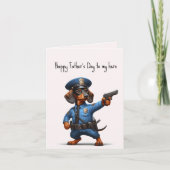 Vatertag-Dackel Karte (Vorderseite)