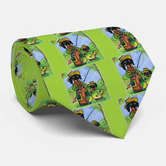 Vatertag Dackeln Krawatte (Gerollt)