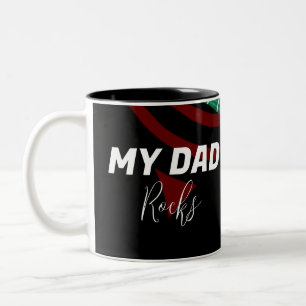 Vatertag Dad Musik Rock Zweifarbige Tasse