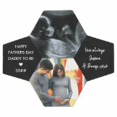 Vatertag Daddy to Be 2 Foto Personalisiert Fußball (Flach)