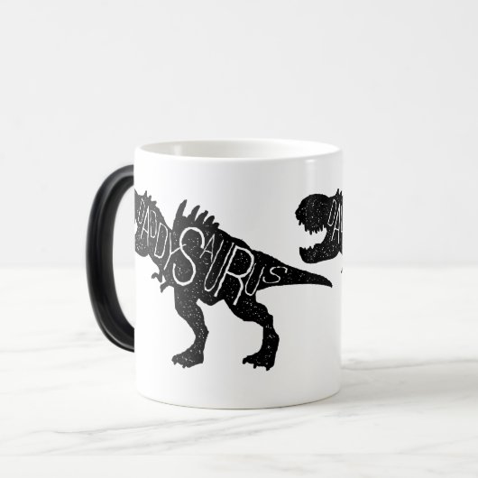 Vatertag - Daddysaurus Dinosaurier Verwandlungstasse (Vorderseite Links)