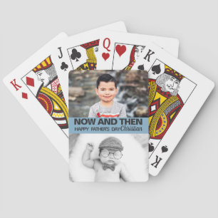 Vatertag damals und heute Bilder Junge Spielkarten